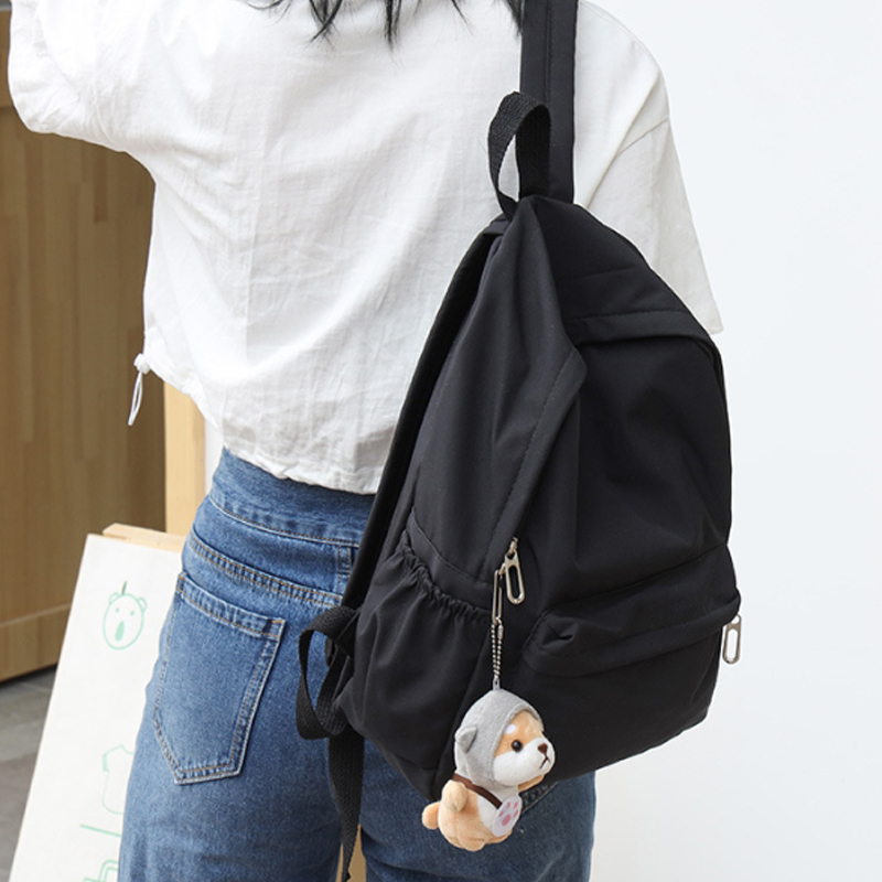 Canvas Backpack Casual - Dames rugzak in effen kleur, grote