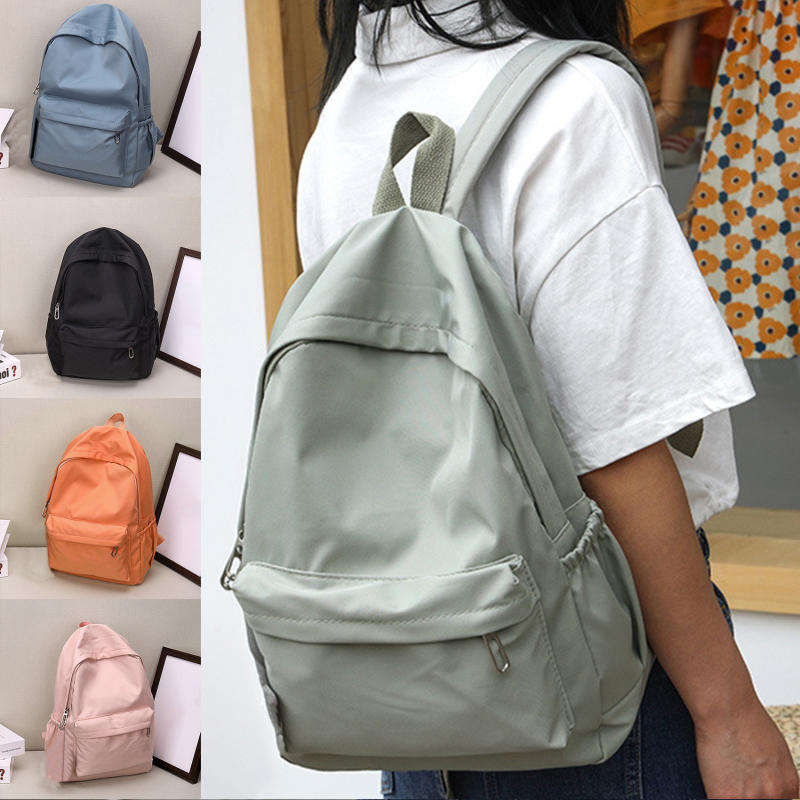 Dames rugzak in effen kleur, g - Canvas Backpack Casual recensie en prijs